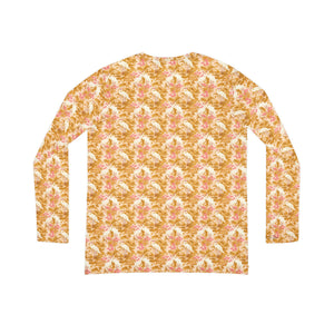 Women's Long Sleeve V-neck Shirt - Rosette Cranes