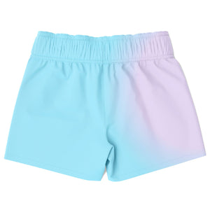 Kids Swim Trunks - Lavender Teal Gradient