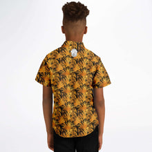 Load image into Gallery viewer, Youth Button Down Shirt - Golden Fronds