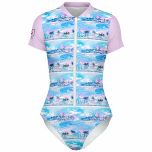 Womens Swim Bodysuit - Chill Wave