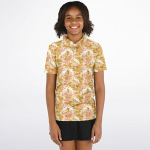 Kids Polo Shirt - Rosette Cranes