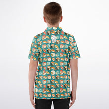 Load image into Gallery viewer, Sushi Print- Youth Polo Shirt