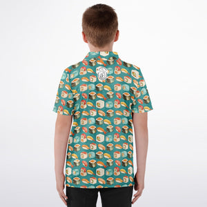 Sushi Print- Youth Polo Shirt