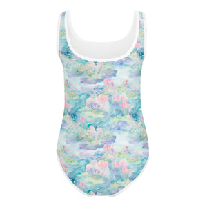 Water Liliy- Print Kids Swimsuit