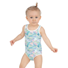 Load image into Gallery viewer, Water Liliy- Print Kids Swimsuit