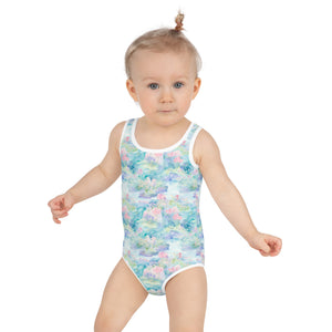 Water Liliy- Print Kids Swimsuit