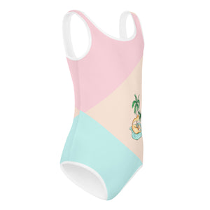 Pastel La Playa - Print Kids Swimsuit
