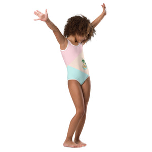Pastel La Playa - Print Kids Swimsuit