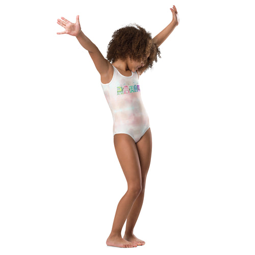 Art Deco Beach- Print Kids Swimsuit