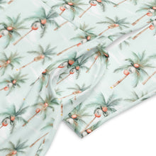 Load image into Gallery viewer, Festive Palms- long sleeve midi dress