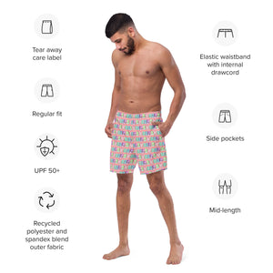 Art Deco Beach- Men's Swim Trunks