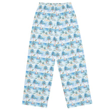 Load image into Gallery viewer, Tropical Sojourn -unisex adult wide leg lounge pants