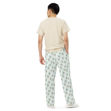 Load image into Gallery viewer, Festive Palms- unisex adult wide-leg pants