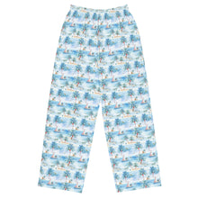 Load image into Gallery viewer, Tropical Sojourn -unisex adult wide leg lounge pants
