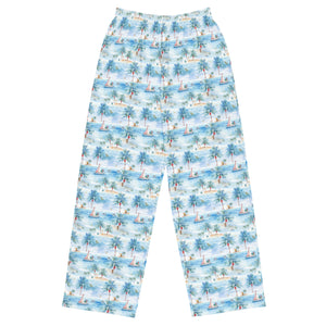 Tropical Sojourn -unisex adult wide leg lounge pants