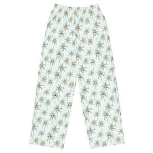 Festive Palms- unisex adult wide-leg pants