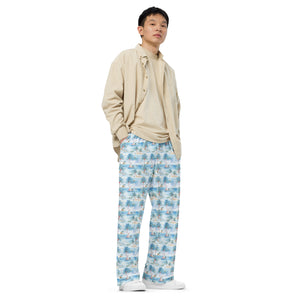 Tropical Sojourn -unisex adult wide leg lounge pants