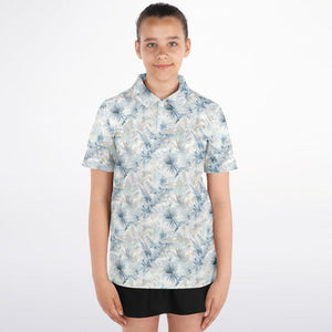 Neutral Tropic Toile- Youth Polo Shirt