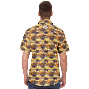 Fire Sky- Men's Short Sleeve Button Down Shirt
