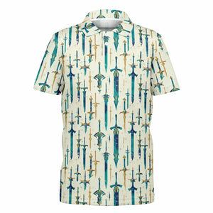 Blue Sword of the Spirit- Kids Polo Shirt