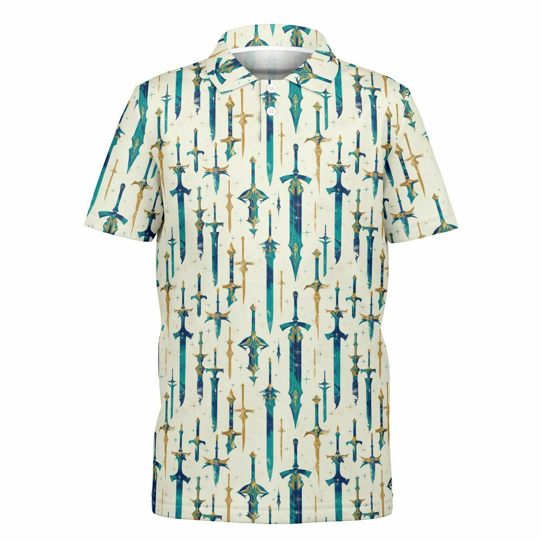Blue Sword of the Spirit- Kids Polo Shirt