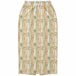Paste Art Deco- Athletic Long Pocket Skirt