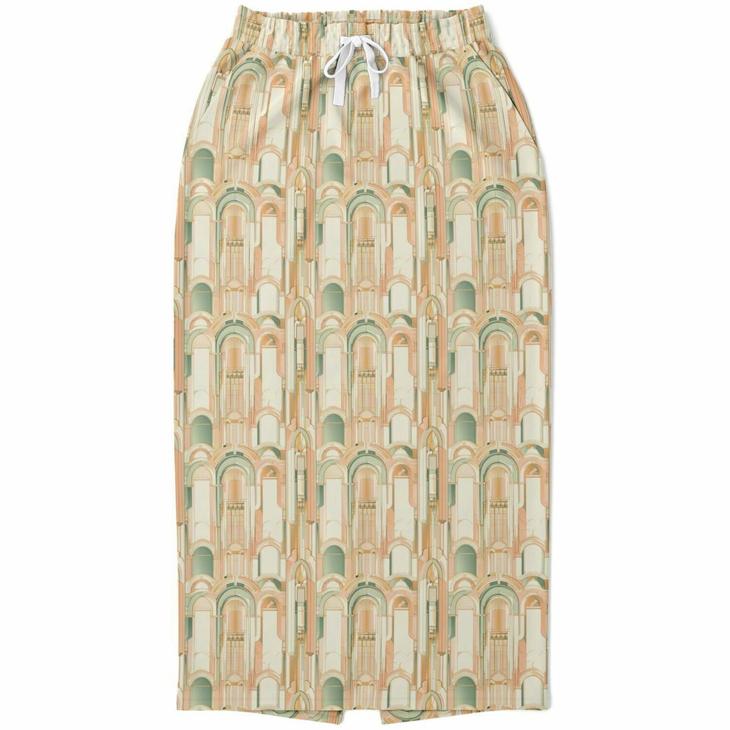 Paste Art Deco- Athletic Long Pocket Skirt