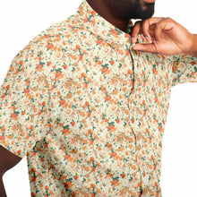 Load image into Gallery viewer, Orange Blossom- Short Sleeve Button Down Shirt