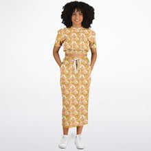 Load image into Gallery viewer, Cropped Sweatshirt and Long Skirt Set – Rosette Cranes