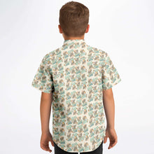 Load image into Gallery viewer, Chungi and Ferns- Kids Short Sleeve Button Down Shirt