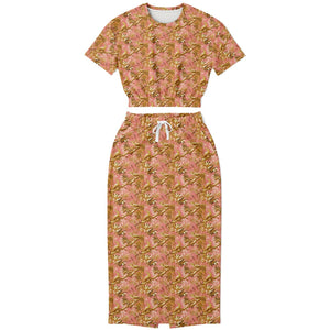 Women's Cropped Short Sweatshirt and Long Skirt Set – Gilded Gators
