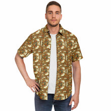 Load image into Gallery viewer, Warm Mid Mod- Mens Short Sleeve Button Down Shirt