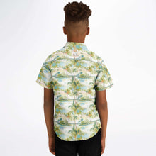 Load image into Gallery viewer, Palm Tree Breeze- Kids Short Sleeve Button Down Shirt