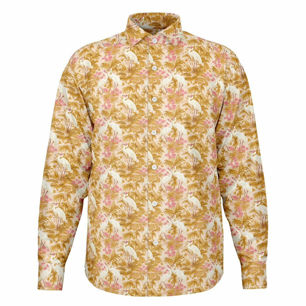 Long Sleeve Button Down Shirt - Rosette Cranes