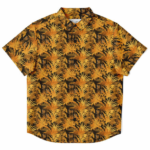 Youth Button Down Shirt - Golden Fronds