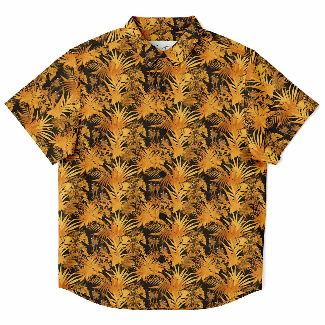 Youth Button Down Shirt - Golden Fronds