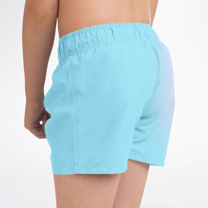 Kids Swim Trunks - Lavender Teal Gradient