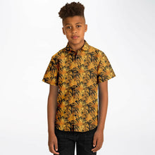 Load image into Gallery viewer, Youth Button Down Shirt - Golden Fronds