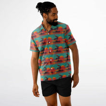 Load image into Gallery viewer, Men's Short Sleeve Button-Down - Pluma Sunset