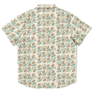 Chungi and Ferns- Kids Short Sleeve Button Down Shirt