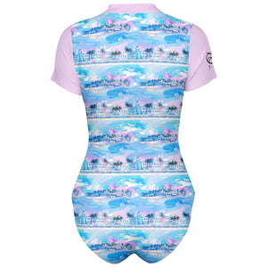 Womens Swim Bodysuit - Chill Wave