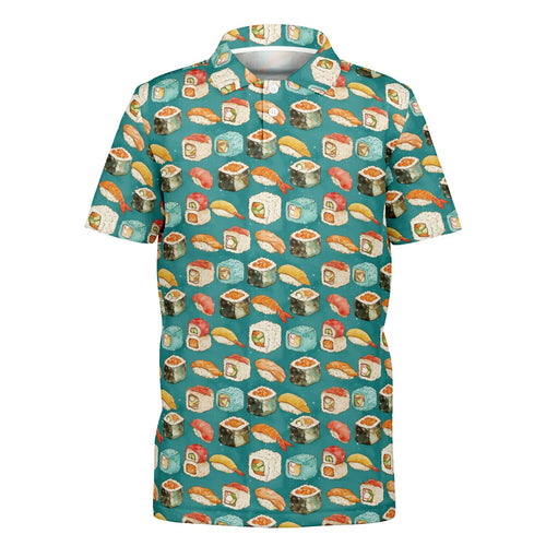 Sushi Print- Youth Polo Shirt