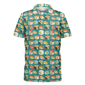 Sushi Print- Youth Polo Shirt