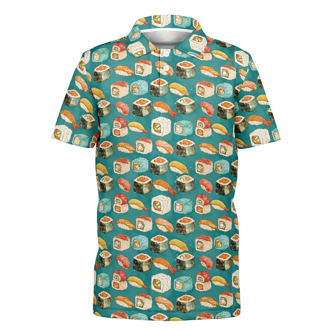 Sushi Print- Youth Polo Shirt
