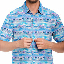 Load image into Gallery viewer, Mens Short Sleeve Button Down Shirt - Chill Wave