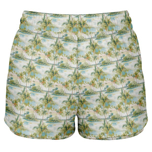 Palm Tree Breeze Women's 2-in-1 Shorts