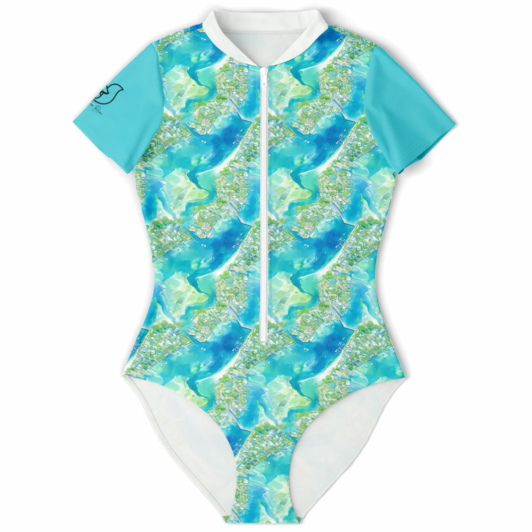 Womens Swim Bodysuit - Azul Adventure