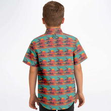 Load image into Gallery viewer, Youth Short Sleeve Button Down - Pluma Sunset