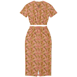 Women's Cropped Short Sweatshirt and Long Skirt Set – Gilded Gators