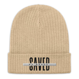 Saved by Grace- Ribbed knit beanie